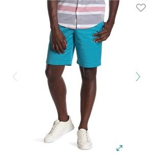 Original Penguin Blue Stretch Straight Fit Shorts
